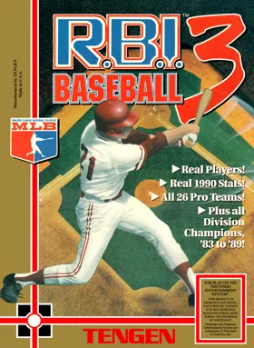 R.B.I. Baseball 3 (USA) (Unl) box cover front